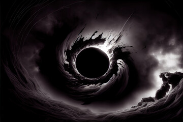 Wall Mural - Dark fantasy Eclipse of darkness - By Generative AI