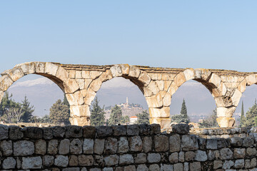 Ruins of ancient city Anjar in Bekaa valley, Lebanon