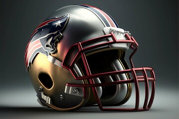 Wall Mural - American football helmet  design, football background ,Generative AI
