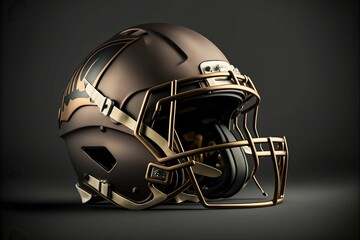 Wall Mural - American football helmet  design, football background ,Generative AI
