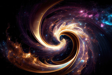 Wall Mural - Fractal burst background - By Generative AI