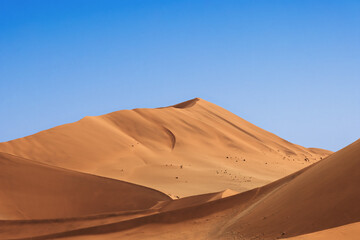  sand dune with blue sky at sossusvlei