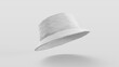© Heba - white bucket hat on white background trendy isolated new