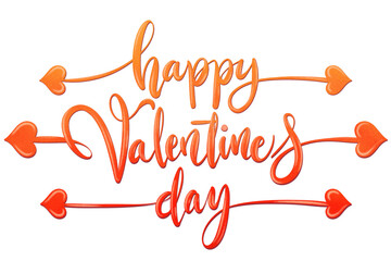 Wall Mural - Happy valentines day text typography hand written