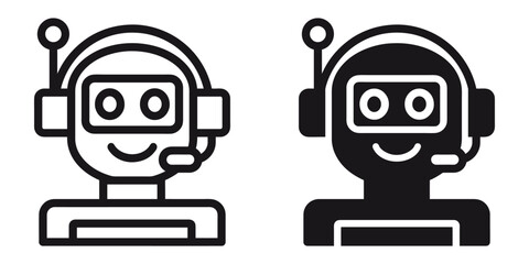 Poster - ofvs310 outlinefilledvectorsign ofvs - chatbot vector icon . chatting . ai, artificial intelligence 