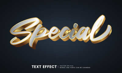 Wall Mural - Elegant special 3d gold text effect. Luxury fancy font style perfect for logotype, headline and title.