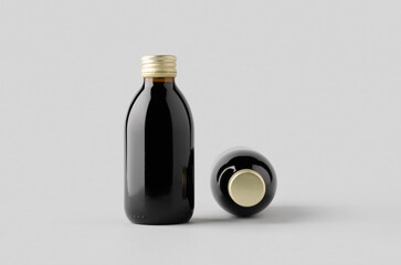 Canvas Print - Cold brew coffee glass bottle mockup.