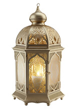 Ramadan Islamic Lantern (fanous) Isolated. Arabic Decoration Lamp On Transparent Background
