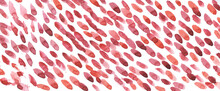 Watercolor Abstract Spotted Red Background, Colored Dots, Stripes, Red Spots On A White Background