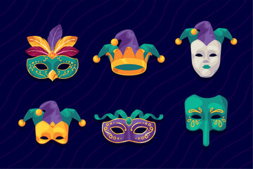 Sticker - mardi gras accessories