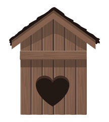 Sticker - wooden bird house