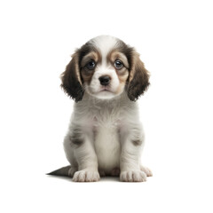 Wall Mural - Adorable and cute purebred puppy looking at the camera. Generative AI