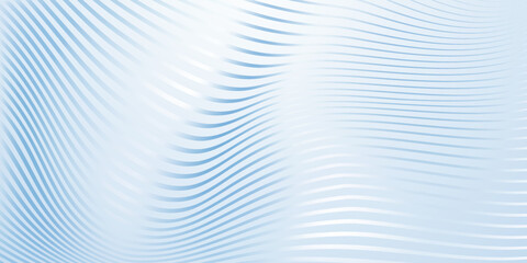 Abstract background of wavy lines in light blue colors