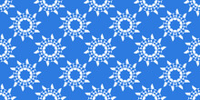 Seamless Pattern In Trendy Blue Color. Classic Blue Color Of The Year 2020