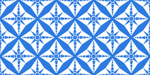 Seamless Pattern In Trendy Blue Color. Classic Blue Color Of The Year 2020