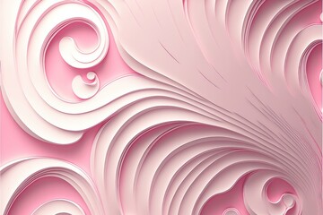 Canvas Print - Pink Waves Wallpaper