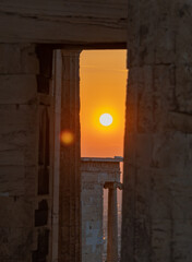 Wall Mural - Acropolis of Athens - Propylaea at Sunset