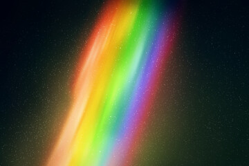 Sticker - Rainbow aurora borealis. Night starry sky and .colorful ray of light