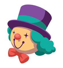 Sticker - happy clown emoticon