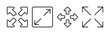 Fullscreen Icon vector for web and mobile app. Expand to full screen sign and symbol. Arrows symbol