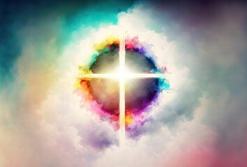 Spiritual illustration jesus cross christianity background art crucifix god
religion artwork religious landscape biblical spirit light star sunlight 
symbolic faith holy bible church easter christmas 