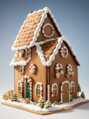 Wall Mural - Christmas house made from ginger cookies. Generative AI