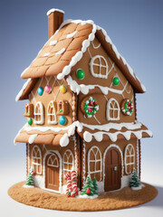 Wall Mural - Christmas house made from ginger cookies. Generative AI