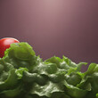 Fondo Simple Ensalada y Tomate - Salad, Lettuce and Tomatoe Simple Background Effects 3D - Generative AI