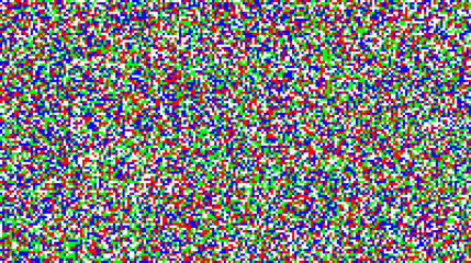 Poster - Seamless pixelated tv noise texture. Color television signal noise grain. Screen interferences and glitches. Grunge vector 