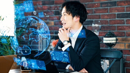 Aufkleber - Global business concept. Worldwide business. Management strategy.