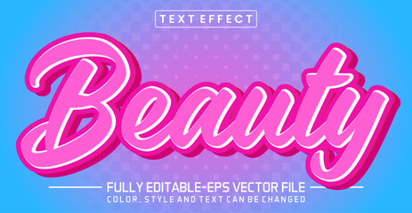 Wall Mural - Beauty text editable style effect