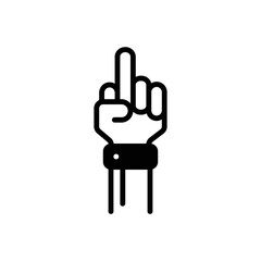 Black solid icon for fucked