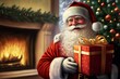 © ArtOnTheRun - Santa holding a Christmas present