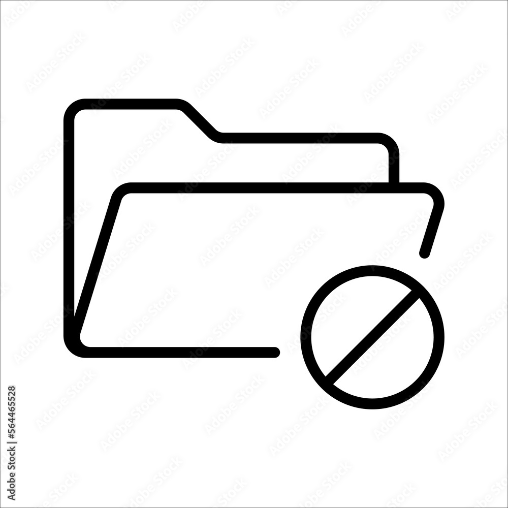 File Inaccesible Icon File error icon. Access failure. Data destruction and corruption ...