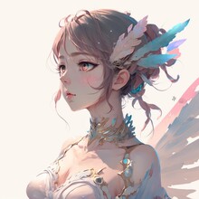 Beautiful Anime Girl, Young Princess, Generative AI