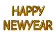 new year pary decoration typo foil balloons,3d rendering