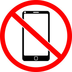 no smartphone, no sound, don't be noisy sign symbol transparent