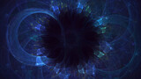 Fototapeta Przestrzenne - 3D rendering abstract round hole light background