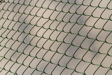 Aufkleber -  Texture cage metal net. Chrome grille detail for building.