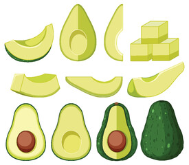 Canvas Print - Isolated avocado fruit cartoon