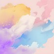 aesthetic water color background cute colorfull yellow baby pink baby blue purple orange soft textures pastel colors 