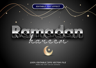 Poster - Luxury Ramadan kareem text effect. editable mockup font. text style effect.