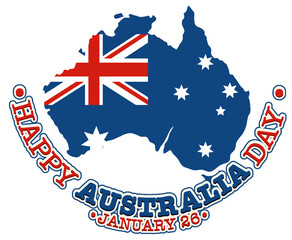 Wall Mural - Happy Australia Day Banner Design