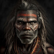 © patrick - Australian aboriginal man closeup, generative ai
