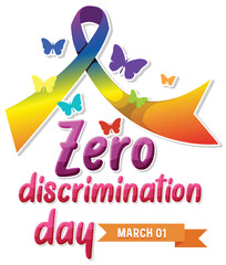 Wall Mural - zero discrimination day banner design