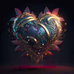 Wall Mural - Ornate Design Heart made by generative ai