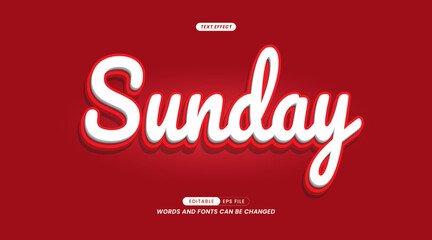 Sunday Slogan Editable Text Effect with Background