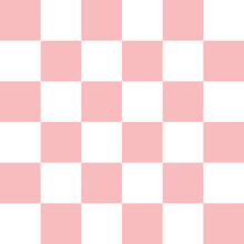Girly Pink Seamless Y2k Pattern With Chess Style For Texture And Wrapping Paper.