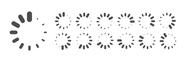Fototapete - circular loading buffering icons vector video ready for animation gif all keyframes frames bufring c