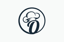 Chef Logo With A Combination Of Letter O And Chef Hat For Any Business Especially For Restaurant, Cafe, Catering, Etc.